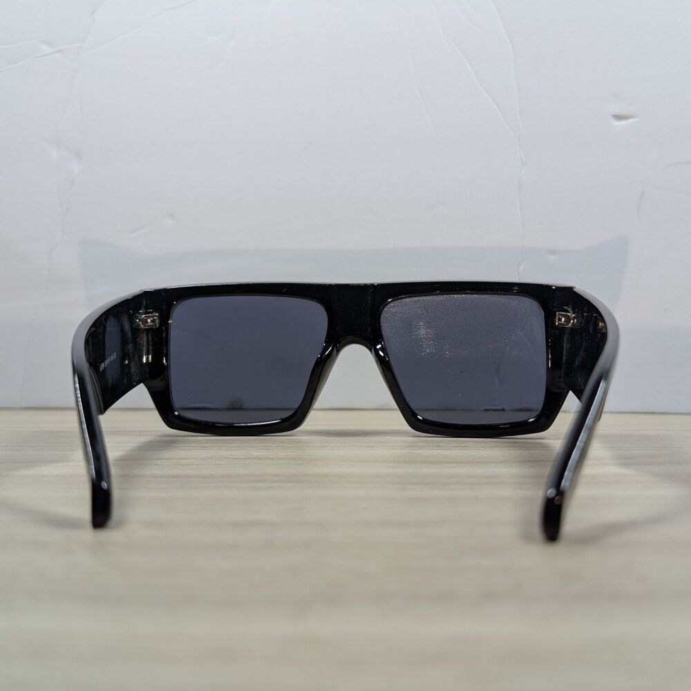 VIE Black Oversized Square Sunglasses Retro Fashion Frames - Picture 3 of 3